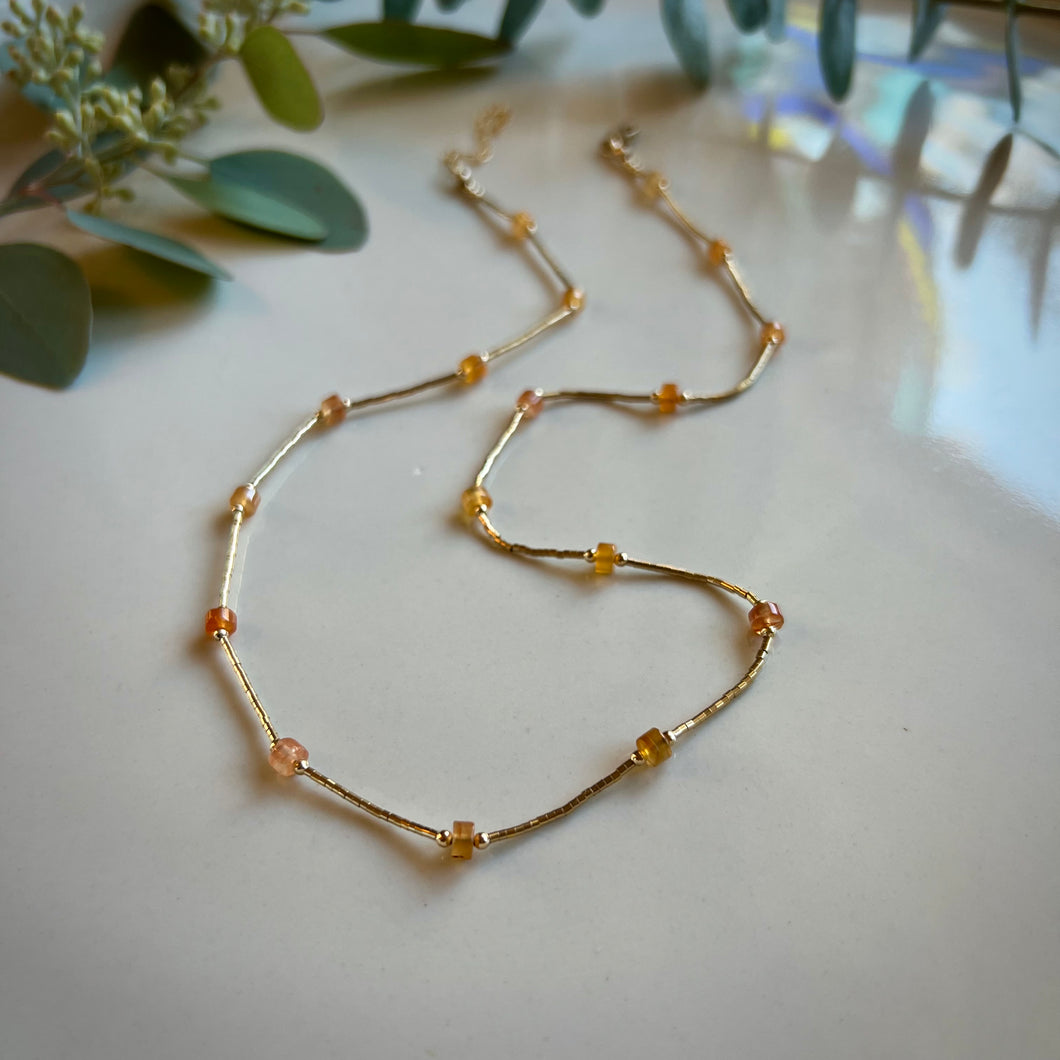 santorini necklace (carnelian)
