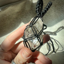 Load image into Gallery viewer, herkimer diamond talisman (black)