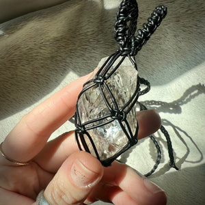 herkimer diamond talisman (black)