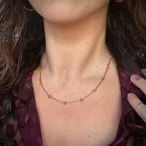 santorini necklace (carnelian)