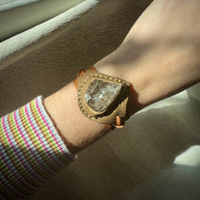 Load image into Gallery viewer, herkimer diamond horizon bracelet (tan)