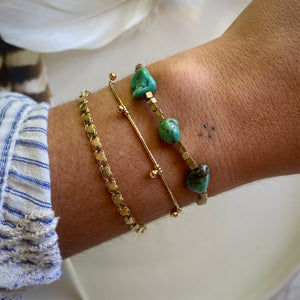 cinch bracelet (turquoise nuggets)