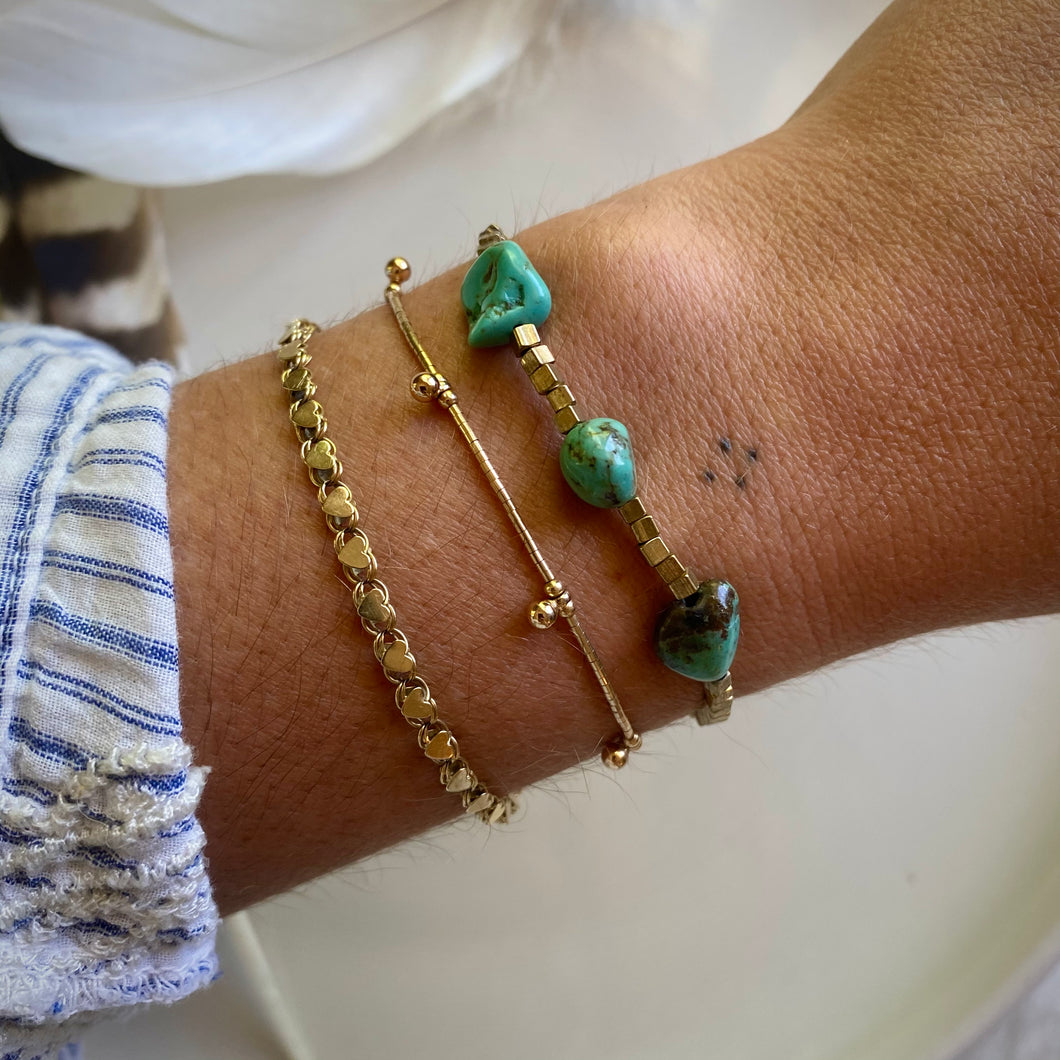 cinch bracelet (turquoise nuggets)