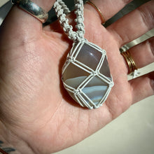 Load image into Gallery viewer, banded agate talisman (pearl)