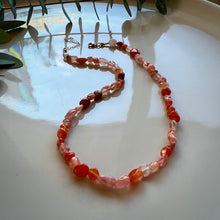 Load image into Gallery viewer, carnelian pebble necklace