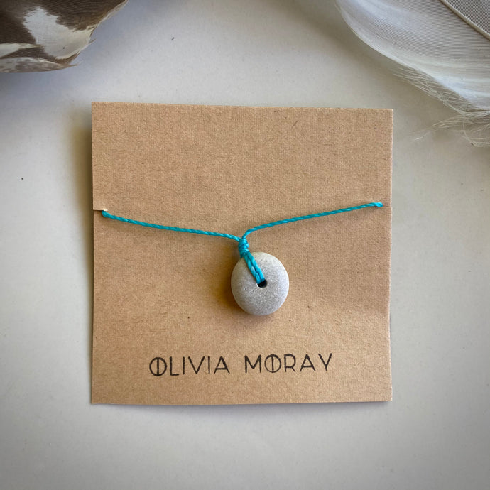 sacred rocker rock necklace (blue)