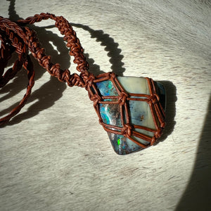 boulder opal talisman (brown)