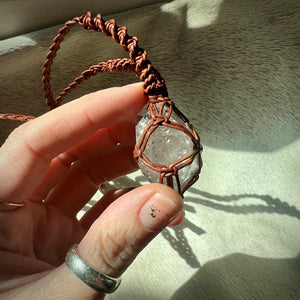 herkimer diamond talisman (brown)