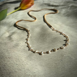 sayulita necklace (pearl/bronze)