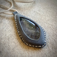 Load image into Gallery viewer, tourmalated quartz horizon necklace