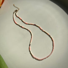 Load image into Gallery viewer, tulum necklace (rose quartz/garnet)
