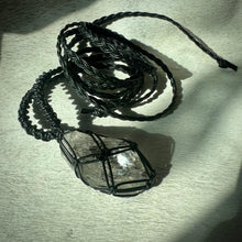 Load image into Gallery viewer, herkimer diamond talisman (black)