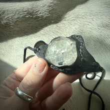 Load image into Gallery viewer, herkimer diamond horizon bracelet (black)