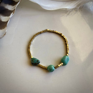 cinch bracelet (turquoise nuggets)