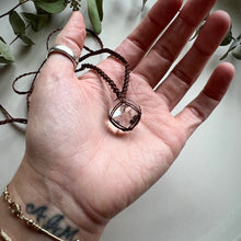 Load image into Gallery viewer, clear quartz sphere talisman (brown)