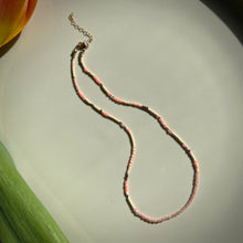 Load image into Gallery viewer, tulum necklace (rose quartz/garnet)