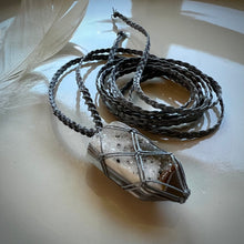 Load image into Gallery viewer, druzy agate talisman (grey)