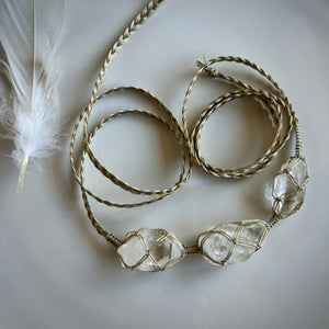 clear quartz dissent collar (champagne)