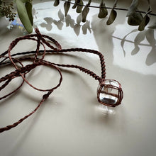 Load image into Gallery viewer, clear quartz sphere talisman (brown)