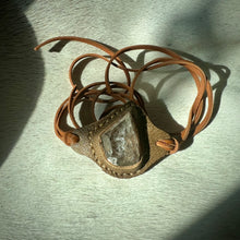Load image into Gallery viewer, herkimer diamond horizon bracelet (tan)