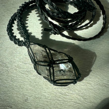 Load image into Gallery viewer, herkimer diamond talisman (black)