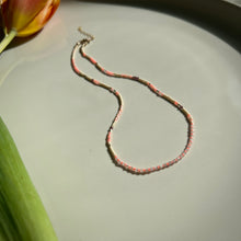 Load image into Gallery viewer, tulum necklace (rose quartz/garnet)