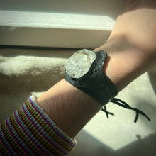 Load image into Gallery viewer, herkimer diamond horizon bracelet (black)