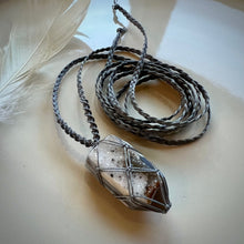 Load image into Gallery viewer, druzy agate talisman (grey)