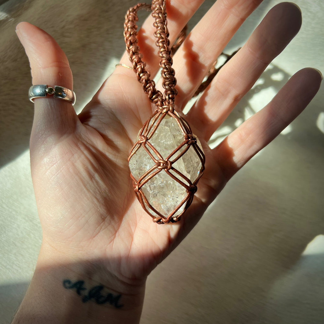 herkimer diamond talisman (bronze)