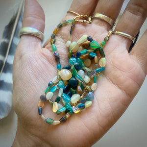pebble opal necklace - 14”