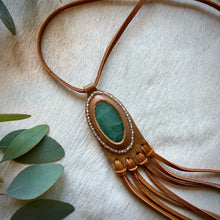 Load image into Gallery viewer, beaded green aventurine horizon necklace