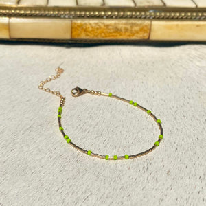 liquid gold bracelet (lime)