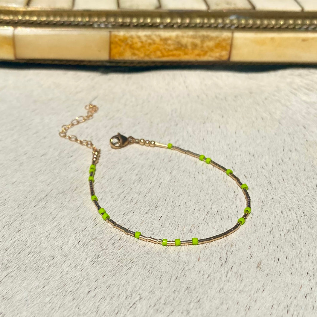 liquid gold bracelet (lime)