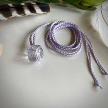 Load image into Gallery viewer, clear quartz sphere talisman (lilac)