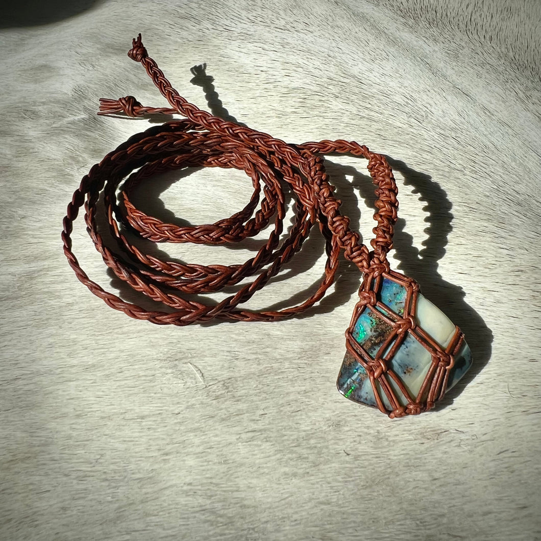 boulder opal talisman (brown)