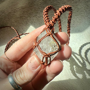 herkimer diamond talisman (brown)