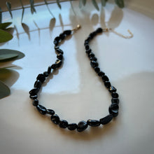 Load image into Gallery viewer, black tourmaline pebble necklace
