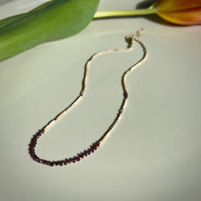 Load image into Gallery viewer, tulum necklace (garnet/rose quartz)