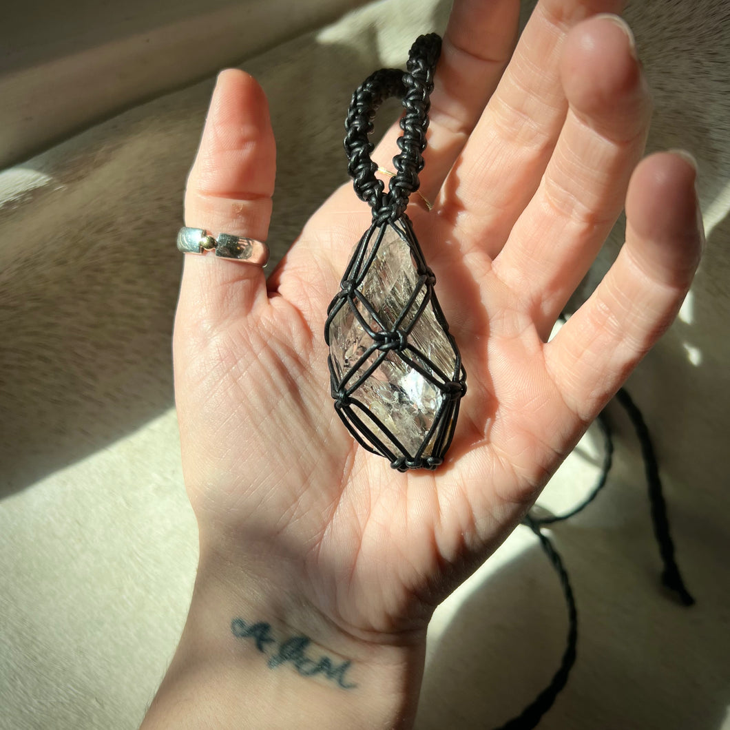 herkimer diamond talisman (black)