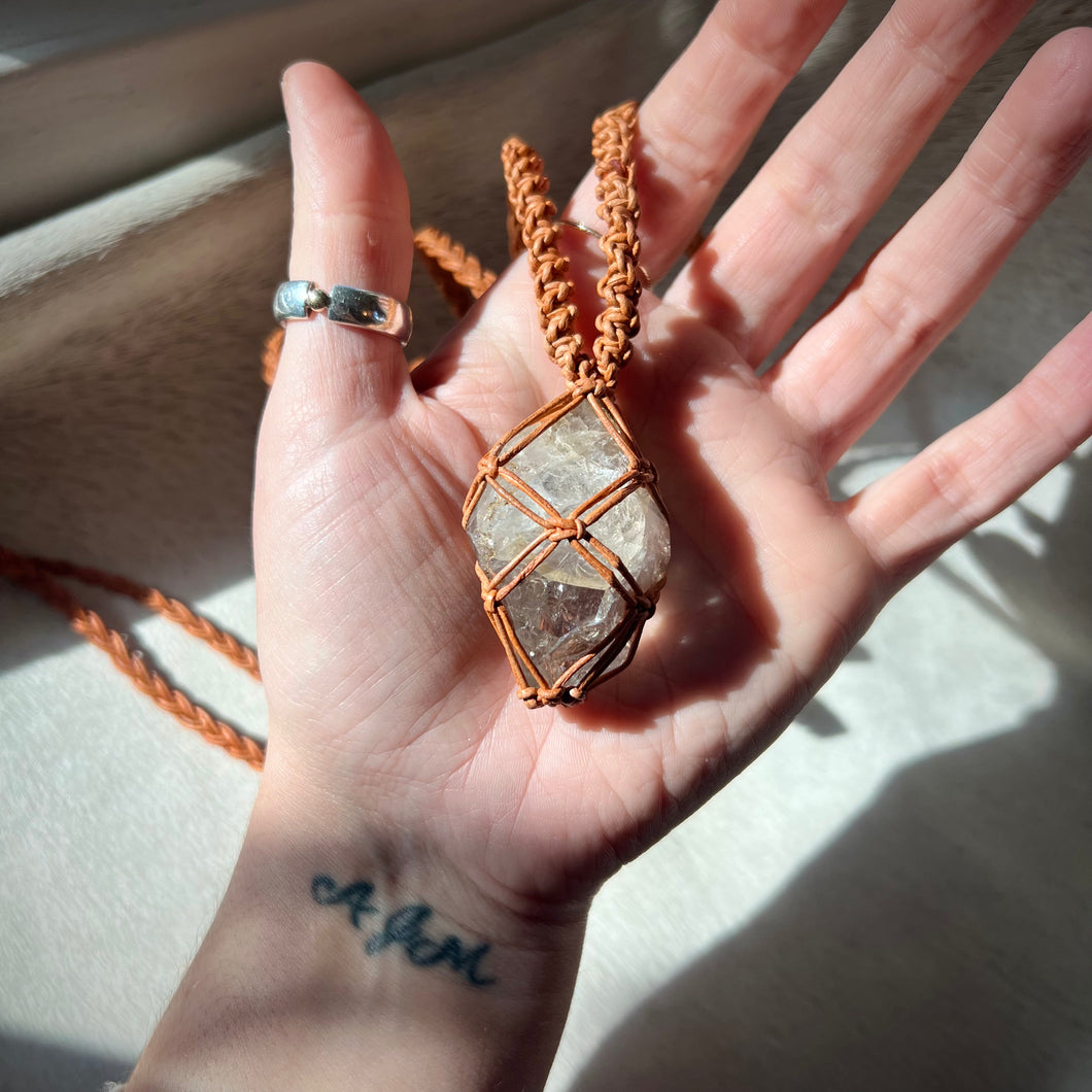 herkimer diamond talisman (cognac)